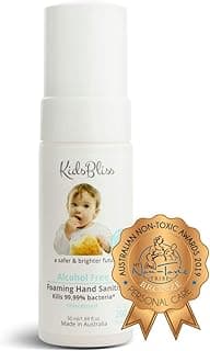 Alcohol-Free Foaming Hand Sanitiser for Baby & Kids | Gentle, BZK-Free & Non-Toxic Formula for Sensitive Skin | 200 Pump