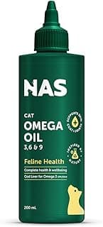 Natural Animal Solutions Omega Oil for Cats. Omega 3, 6 & 9 Fish Oil for Cats with EPA & DHA for Digestion, Healthy Join