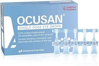 Ocusan Single Dose Eye Drops for Dry Eyes | Lubricant Eye Drops Suitable for Use with Contact Lenses | Preservative Free