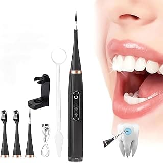 plaque remover Ultrasonic Tooth Cleaner,toothbrush and remover 2-in-1 teeth cleaning kit with,5 modes,portable plaque re