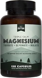 Natural Rhythm Triple Calm Magnesium - 150mg of Magnesium Taurate, Glycinate, and Malate for Optimal Relaxation, Stress 