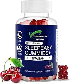 Sleep easy Gummies, Melatonin Free Nighttime Support with Ashwagandha, Magnesium Citrate & L-Theanine Calming Evening Su