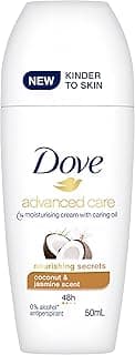 Dove Advanced Care Anti-perspirant Deodorant roll-on for 48 hours of protection Coconut Scent with 1/4 moisturising crea