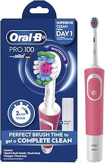 Oral-B Pro 100 Whitening Electric Toothbrush, Pink