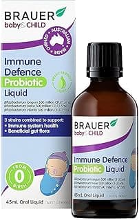 Brauer Baby & Child Immune Defence Probiotic Liquid 45 mL – Three Bifidobacterium Strains for Infant Immune & Gut Health