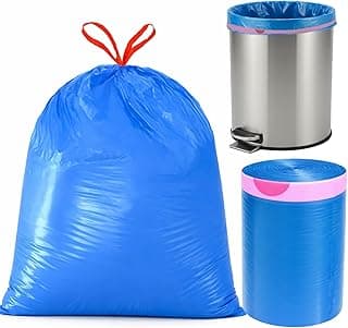 SurpOxyLoc 50L Drawstring Tall Kitchen Trash Bags,Clean Fresh Scent and Heavy Duty Garbage Bags(100 Count,60x70cm)