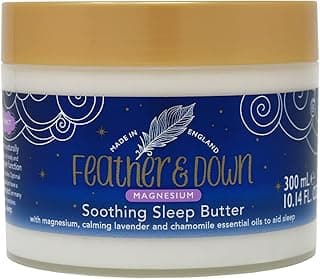 Feather & Down Magnesium Soothing Sleep Butter (300ml) - With Magnesium, Calming Lavender & Chamomile Essential Oils To 