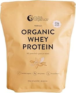 Nutra Organics Organic Whey Protein 750g | Certified Organic | New Zealand Grass Fed & Pasture Raised (25 Serves) (750 g