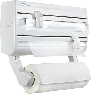 Leifheit Parat F2 Wall Mounted Roll Holder – Kitchen Storage and Organisation Solution for Paper Towels, Cling Wrap, Alu
