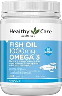 Healthy Care Fish Oil Softgel Capsules - Supports Heart, Brain, Skin & Joint Health - Odourless Softgel Capsules for Ove