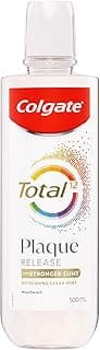 Colgate Total Plaque Release Mouthwash, 500mL, Refreshing Clear Mint, for Stronger Gums