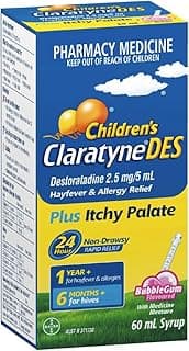 Hayfever & Allergy Relief Bubblegum Syrup for Kids 60mL