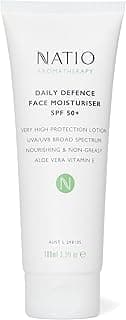 Natio Australia Aromatherapy Daily Defence Face Moisturiser SPF 50+ 100ml - Daily Face Lotion & Sunscreen - Broad Spectr