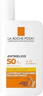 La Roche-Posay Sunscreen Lotion, Ultra-Light Fluid, Water Resistant, Invisible Fluid With SPF 50+, Non-Perfumed, Antheli