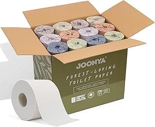 Joonya Bamboo Toilet Paper | 48 Double Length Rolls (370 Sheets) | Pillowy Soft, Ultra Strong | 100% FSC Certified Bambo