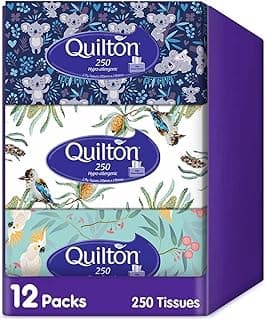 Quilton 2-Ply Hypo-Allergenic Facial Tissue 12 packs