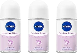NIVEA Double Effect Anti-Perspirant Roll-on Deodorant 50ml | With Avocado Extract | 72-Hour Sweat Protection | Skin-Cari
