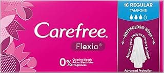 Carefree Flexia Regular Tampons 16 pack |Advanced Protection| Adapts To Your Body