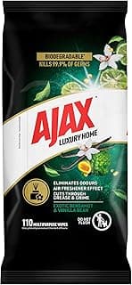 Ajax Luxury Home Multipurpose Cleaning Wipes Exotic Bergamot & Vanilla Bean 110 Pack