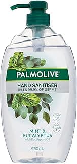 Palmolive Instant Antibacterial Hand Sanitiser, 950mL, Mint and Eucalyptus with Eucalyptus Oil, Kills Germs, No Rinse