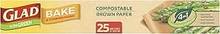 Glad to Be Green Compostable Bake and Cooking Paper, 25 Metre Non-Stick Baking Paper from Glad, 25m x 30cm, 1 Count