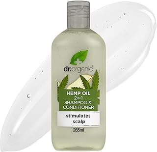 Dr Organic Hemp Oil 2 in 1 Shampoo & Conditioner, Fine Hair, Fine Hair, Mens, Womens, Natural, Vegan, Cruelty-Free, Para