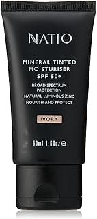 Mineral Tinted Moisturiser SPF 50+ - Ivory 50g - Vegan Luminous Tinted Moisturiser - Made in Australia