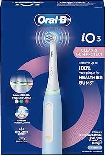 Oral-B iO Series 3 Clean & Gum Protect Electric Toothbrush, Ice Blue