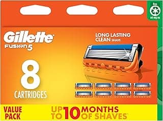 Gillette Fusion Manual Replacement Razor Blades Cartridges 8 Count