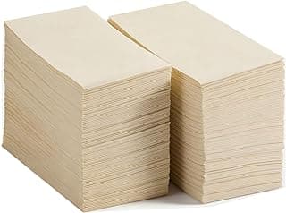 2-Ply Disposable Bamboo Paper Napkins, Disposable Hand Towels for Bathroom Eco Unbleached Brown Dinner Napkins,40x40cm,1