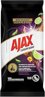 Ajax Luxury Home Multipurpose Cleaning Wipes Crisp Lime & Sandalwood 110 Pack
