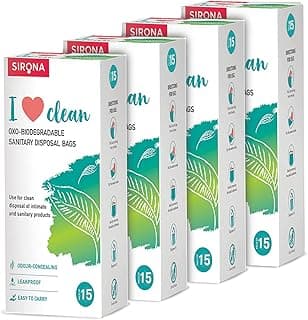 Sirona Sanitary Disposal Bags Pcs | for Discreet Disposal of Tampons, Condoms, Diaper, Sanitary Pads, Panty Liner | Bath