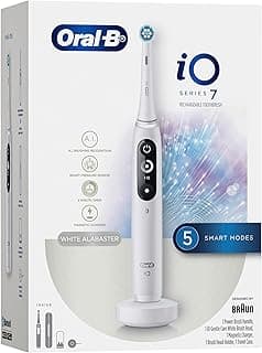 Oral-B iO Series 7 Gentle Clean Electric Toothbrush with A.I. Connectivity, Travel Case, and 3hr Magnetic Fast Charger, 