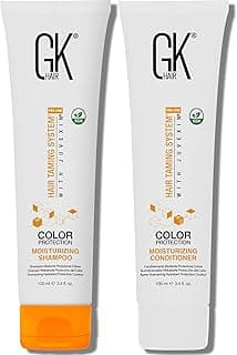 GK HAIR Global Keratin Moisturizing Shampoo and Conditioner Sets (3.4 Fl Oz/100ml) for Color Treated Hair - Daily Use Cl