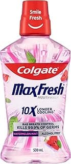 Colgate Max Fresh Mouthwash Watermelon Mint 500mL Alcohol Free