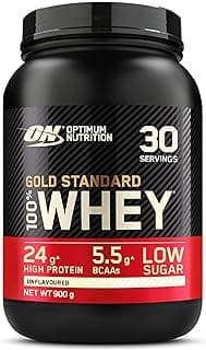 Optimum Nutrition Gold Standard Whey Muscle Building and Recovery Protein Powder With Glutamine and Amino Acids, Unflavo