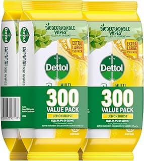 Dettol Multipurpose Disinfectant Wipes Lemon Burst 600's (300's x 2)