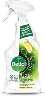 Dettol Tru Clean Antibacterial Multipurpose Cleaning Trigger Zesty Citrus and Lemongrass 500mL, Transparent