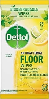 Dettol Antibacterial Floor Cleaning Wipes Lemon & Lime (25 Pack)
