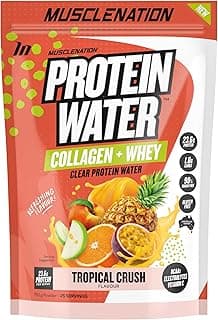 Muscle Nation - Tropical Crush Protein Water, with a protein blend of Collagen and Whey Protein Isolate, plus Electrolyt