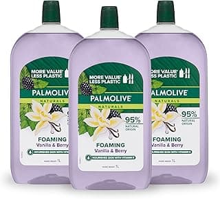 Palmolive Naturals, Foaming Hand Wash, Vanilla & Berry, 3 x 1L Refill