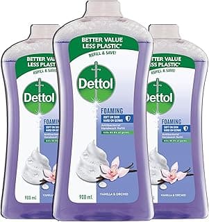 Dettol Antibacterial Foam Hand Wash Vanilla & Orchid Refill, 900mL x 3 Pack