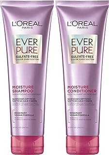 L'Oréal Paris EverPure Moisture Sulfate Free Shampoo and Conditioner for Color-Treated Hair, 8.5 Ounce (Set of 2)