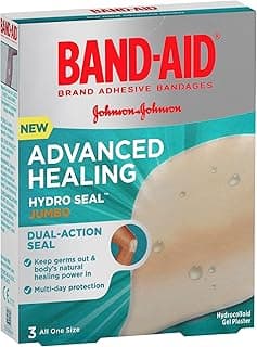 Band-Aid Advanced Healing Hydro Seal Jumbo 3 Pack |For Protection of large wounds