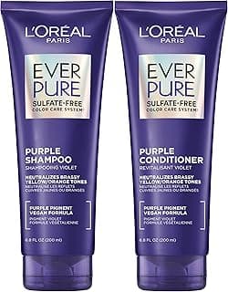 L'Oreal Paris EverPure Brass Toning Purple Sulfate Free Shampoo and Conditioner, 8.5 oz (Set of 2)