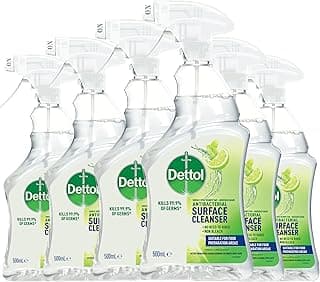 Dettol Antibacterial Surface Cleanser (Trigger) Fresh Lime & Mint 500ml x6