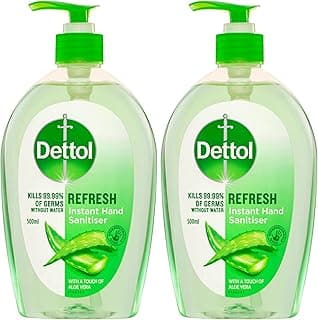Dettol Healthy Touch Instant Hand Sanitiser Refresh, 500ml (Pack of 2)