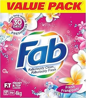 Fab Fresh Frangipani Laundry Powder Detergent 4Kg