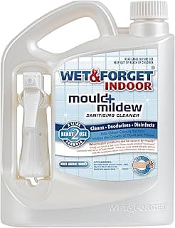 Wet & Forget Indoor Mould & Mildew Remover 2L – Bleach-Free Sanitiser Spray – Ready to Use Cleaner for Bathrooms, Walls,